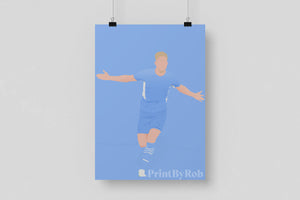 Kevin De Bruyne Manchester City Wall Art - Belgium Footballer Football Print Poster