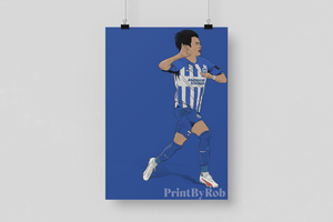 Kaoru Mitoma Print - Brighton Poster - Football Wall Art