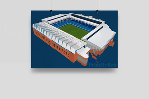 Ibrox Stadium Wall Art - Rangers FC Print -  Scottish Football Poster