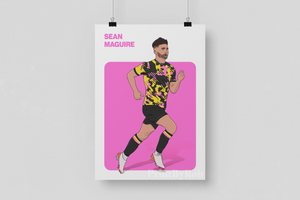 Sean Maguire Print - Carlisle United Wall Art -Football Poster