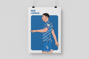 Sam Lavelle Poster - Carlisle United Print - Football Wall Art