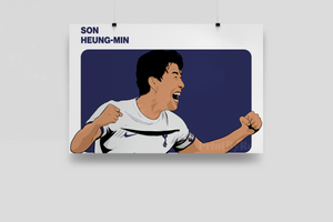 Son Heung-min Print - Tottenham Hotspur Poster Spurs Football Wall Art