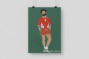 Mohamed Salah Poster - Mo Salah Liverpool FC Wall Art - Football Print