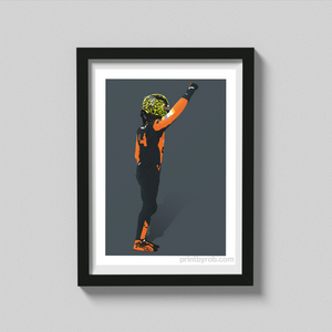 Lando Norris Print - McLaren F1 Poster - Miami 2024