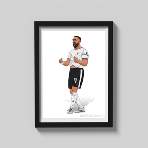 Mohamed Salah Poster - Mo Salah Print - Liverpool FC Wall Art - Football Print - Print By Rob