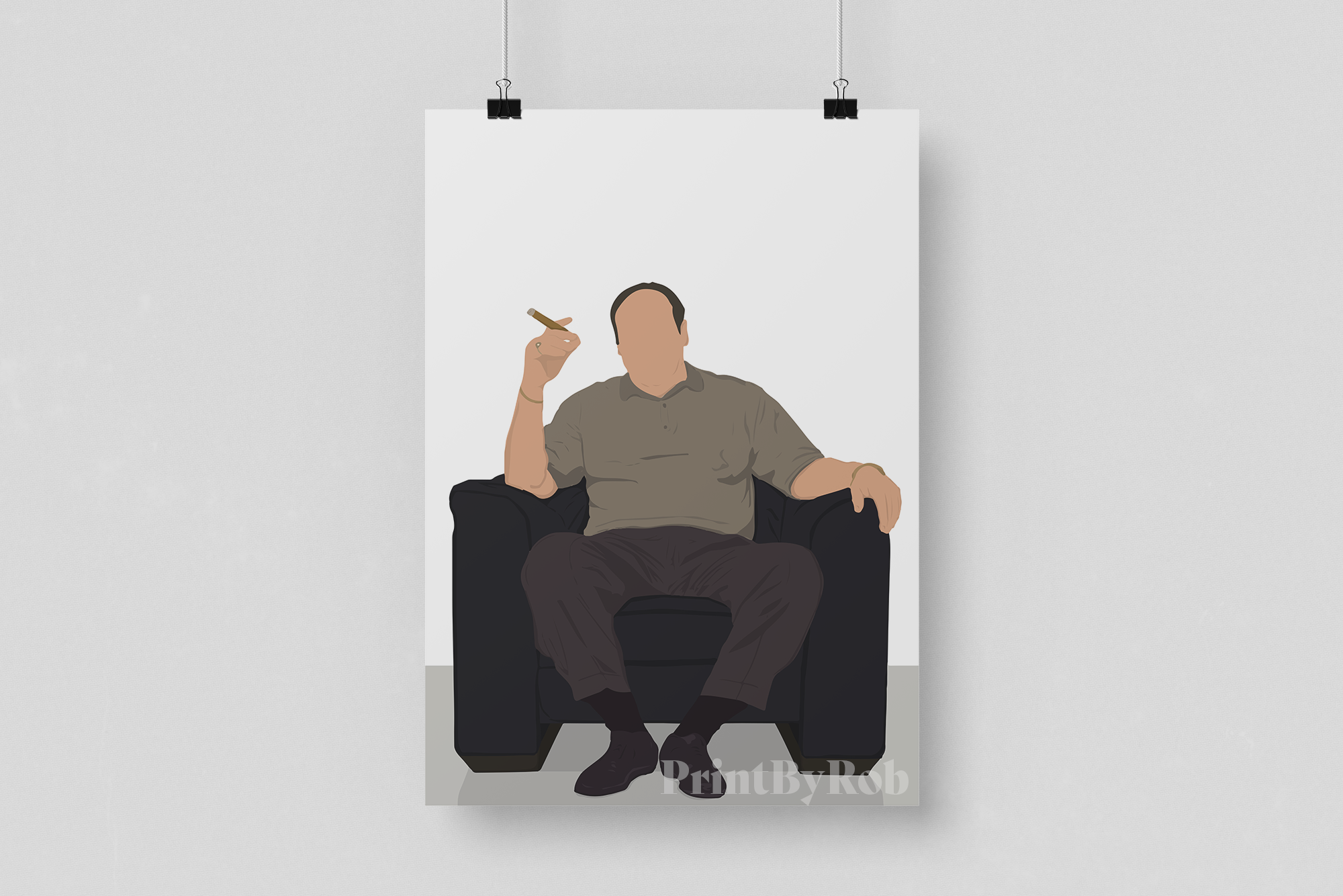 Tony Soprano Poster - The Sopranos Wall Art - TV Print – Print By Rob