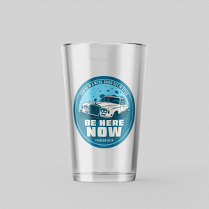Inspired By Oasis Pint Glass - Be Here Now Conical Pint Glass - Oasis Live - Liam Noel Gallagher- Print By Rob