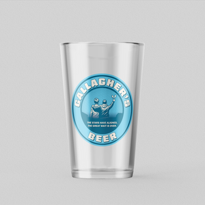 Inspired By Oasis Pint Glass - Gallagher's Beer Conical Pint Glass