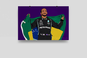 Lewis Hamilton Print - Formula One Art - Mercedes F1