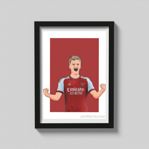 Martin Ødegaard Poster - Arsenal FC Wall Art - Football Print