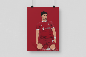 Dominik Szoboszlai Wall Art- Liverpool FC Print - Football Poster