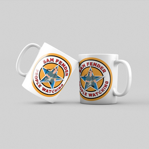 Sam Fender Mug - White 11oz Ceramic Mug - People Watching Mug – art print by Print By Rob