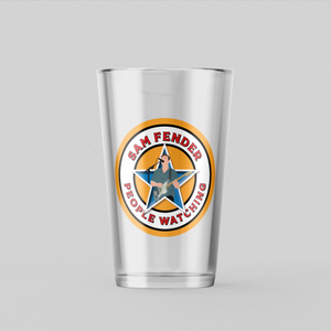 Inspired By Sam Fender Pint Glass - People Watching Conical Pint Glass - People Watching - Sam Fender – art print by Print By Rob