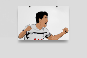 Son Heung-min Print - Tottenham Hotspur Poster Spurs Football Wall Art