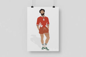 Mohamed Salah Poster - Mo Salah Liverpool FC Wall Art - Football Print