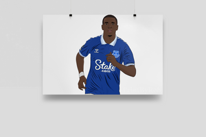 Ashley Young Print - Everton Poster - Football Wall Art