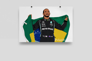 Lewis Hamilton Print - Formula One Art - Mercedes F1