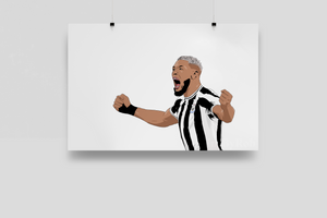 Joelinton Print Newcastle United Wall Art Football Poster