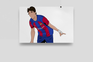 João Félix Print - Barcelona Poster - Football Wall Art