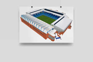 Ibrox Stadium Wall Art - Rangers FC Print -  Scottish Football Poster