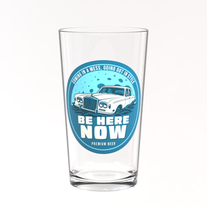 Inspired By Oasis Pint Glass - Be Here Now Conical Pint Glass - Oasis Live - Liam Noel Gallagher- Print By Rob