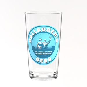 Inspired By Oasis Pint Glass - Gallagher's Beer Conical Pint Glass
