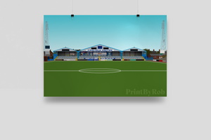 Warwick Road End Carlisle United - Brunton Park Print Football Stadium Poster