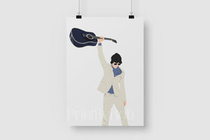 Richard Ashcroft The Verve Wall Art A4 Poster Print By Rob 