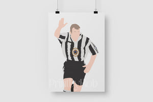 Alan Shearer Wall Art - Newcastle United Print - Football Poster