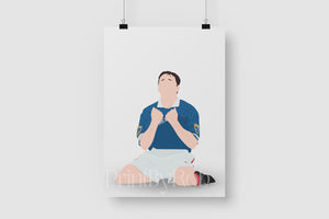 Ally McCoist Wall Art - Rangers FC Print - Scottish Football Poster Print By Rob White A3 - 11.7 x 16.5 