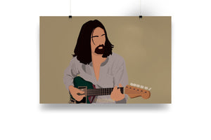 George Harrison The Beatles A4 Wall Art Print Print By Rob Gold 