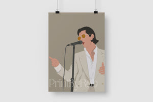 Alex Turner Print - Arctic Monkeys TRNSMT 2018 Wall Art Print By Rob Portrait A4 