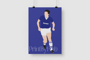 Kevin Sheedy Everton FC Football Poster Print Wall Art