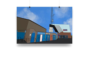 Warwick Road End Print - East Stand Wall Art - Brunton Park Poster Carlisle United Print By Rob 