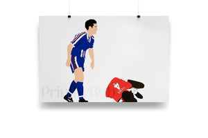 Richard Prokas vs Patrick Vieira Brunton Park Carlisle United A3 A4 Print Football Print Print By Rob White A4 