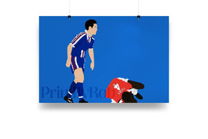 Richard Prokas vs Patrick Vieira Brunton Park Carlisle United A3 A4 Print Football Print Print By Rob Blue A4 