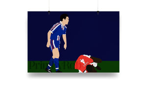 Richard Prokas vs Patrick Vieira Brunton Park Carlisle United A3 A4 Print Football Print Print By Rob Pitch A4 