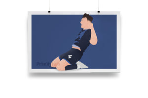 Owen Moxon Celebration Print - Carlisle United Poster Print By Rob A4 Box 